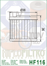 Cargar imagen en el visor de la galería, Filtro de aceite HF116