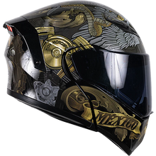 Cargar imagen en el visor de la galería, Casco ESTELAR Mexa dorado (Luz LED)