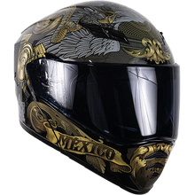 Cargar imagen en el visor de la galería, Casco ESTELAR Mexa dorado (Luz LED)