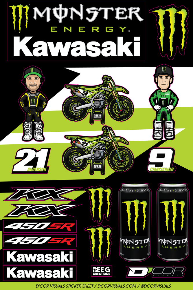 Sticker D'cor Kawasaki MEK BeeG