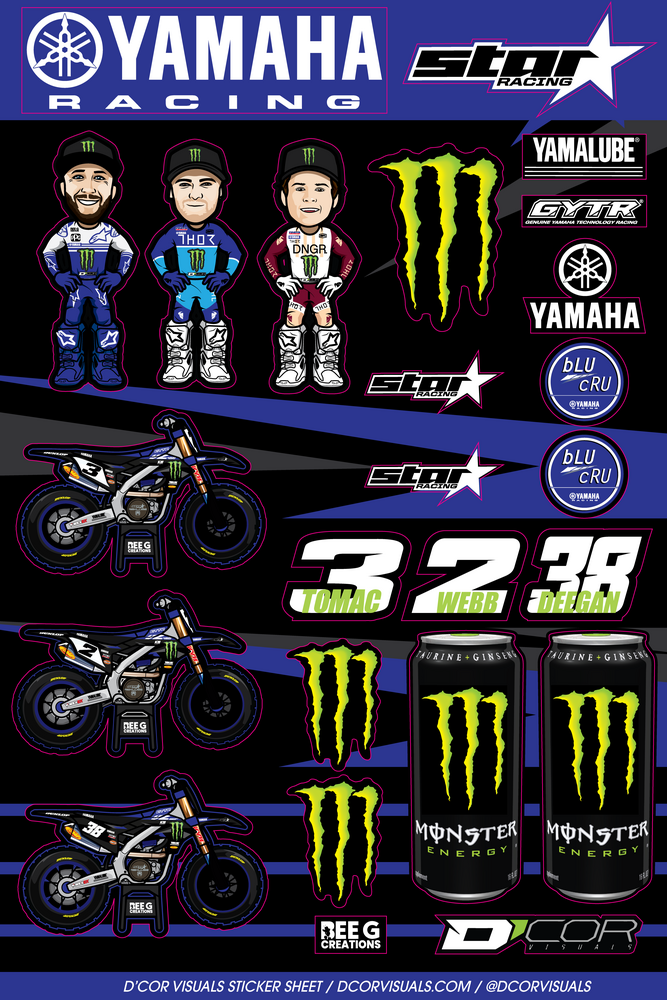 Sticker D'cor Yamaha MEY Team