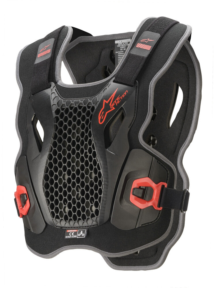 Pechera Alpinestars bionic action negro/rojo