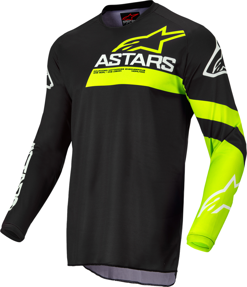 Jersey Alpinestars Fluid chaser negro con amarillo fluorecente