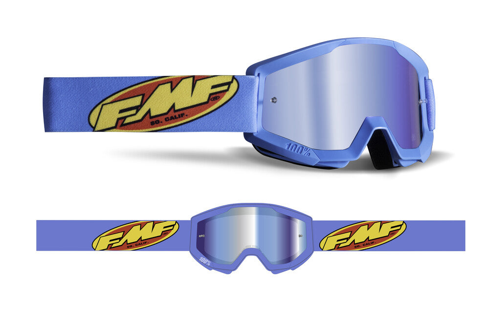 Goggles FMF PowerCore cyan blue