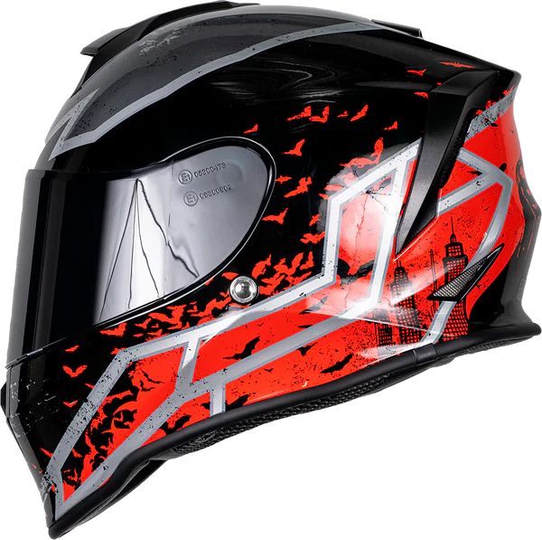 Casco KROON DC Batman rojo