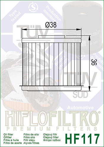 Filtro de aceite HF117