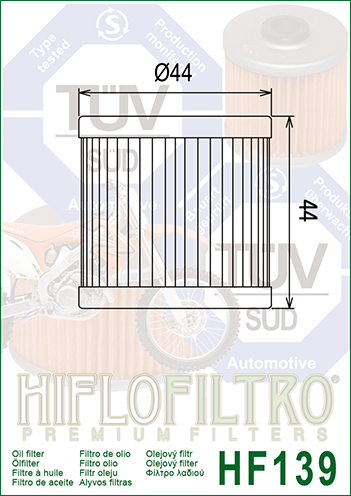 Filtro de aceite HF139