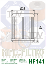 Cargar imagen en el visor de la galería, Filtro de aceite HF141
