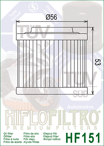 Filtro de aceite HF151