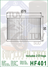 Cargar imagen en el visor de la galería, Filtro de aceite HF401
