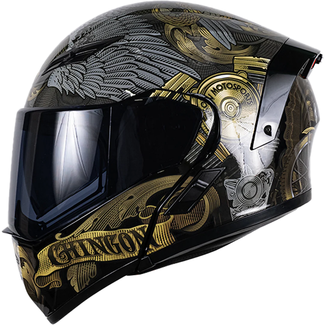 Casco ESTELAR Mexa dorado (Luz LED)