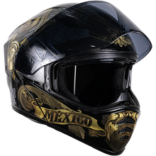 Cargar imagen en el visor de la galería, Casco ESTELAR Mexa dorado (Luz LED)
