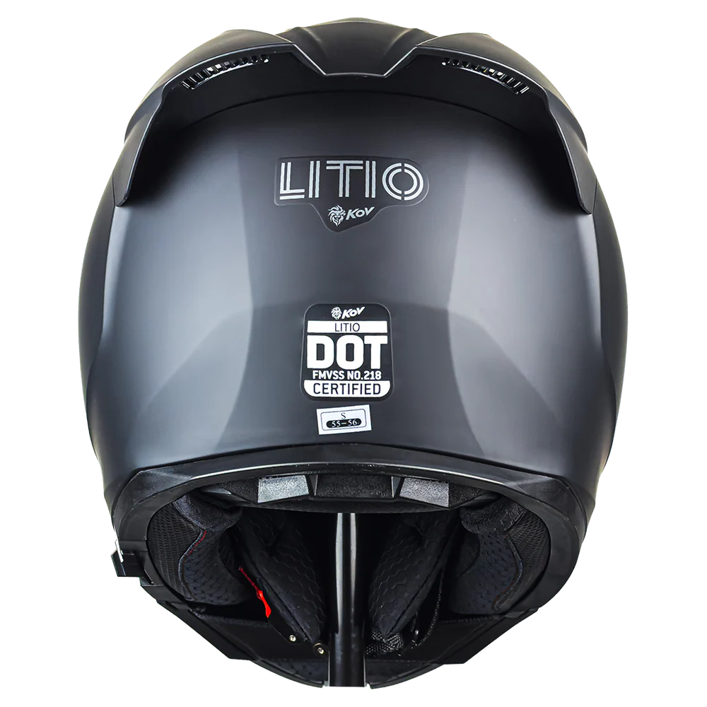 Casco LITIO solido negro mate