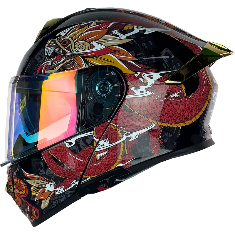 Casco THUNDER Quetzalcoatl rojo
