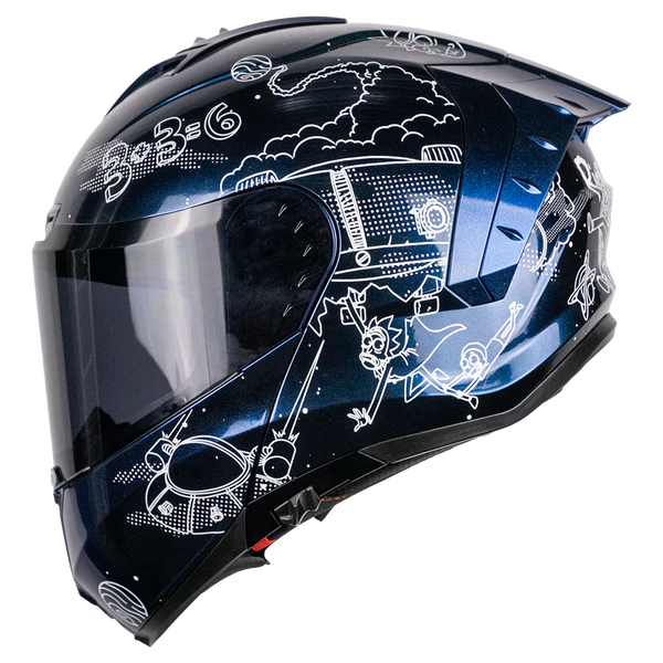 Casco SNOW Rick & Morty Galactic blue