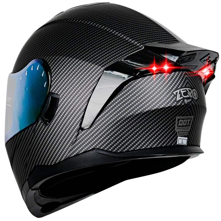 Casco Zero fibra de carbono (Luz LED) – MotoPartes